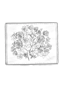 Bordstablett "Wild rose" i ekologisk bomull-Gudrun Sjödén New