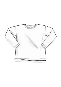 Enfärgad top i ekologisk bomull-Gudrun Sjödén New