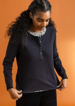 Farfarströja i ekologisk bomullsrib-Gudrun Sjödén Clearance