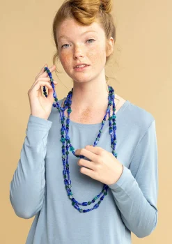 Halsband "Jane" i återvunna glaspärlor-Gudrun Sjödén Hot