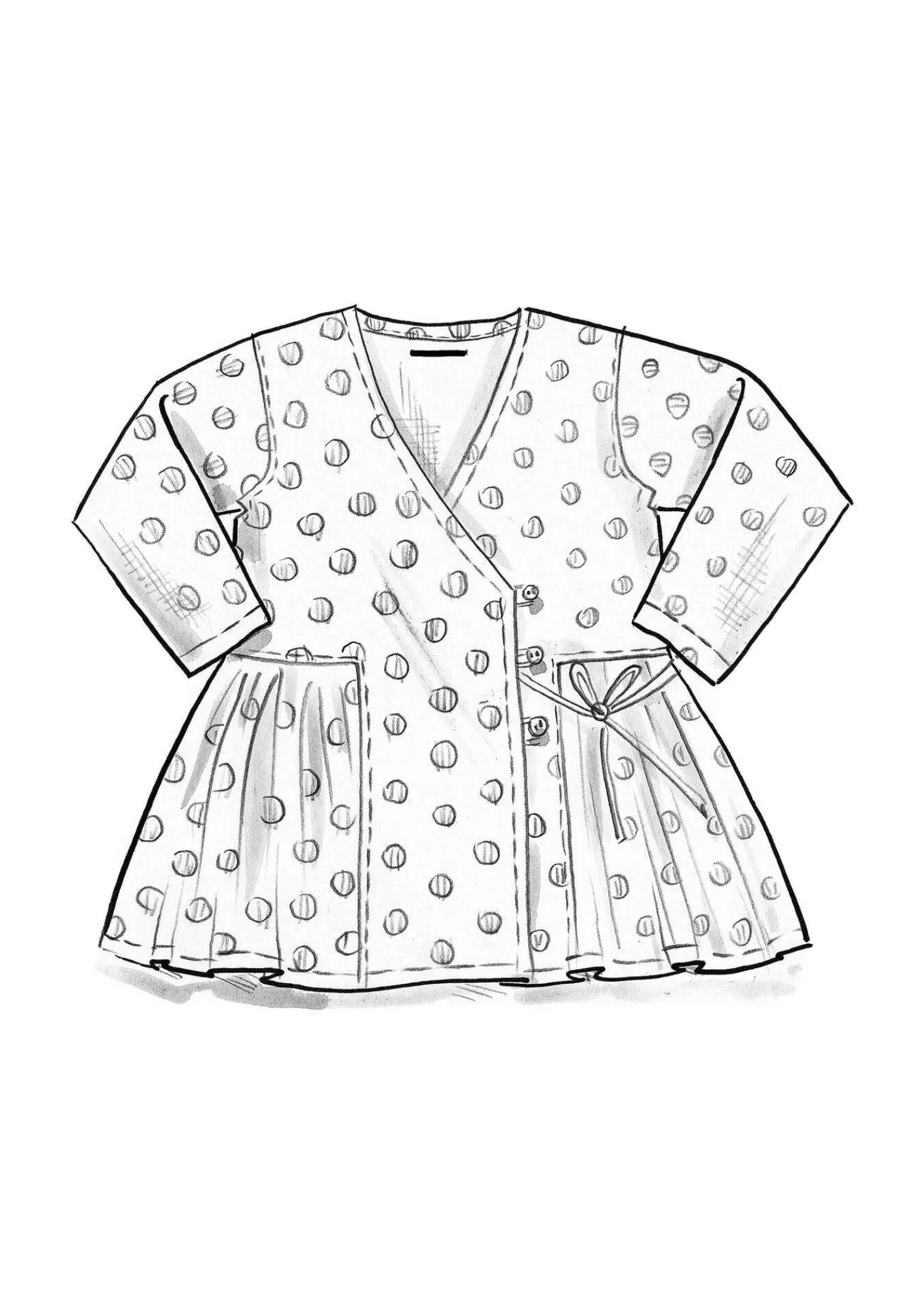 Omlottblus "Piccolo" i lin-Gudrun Sjödén