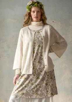 Pointellekofta "Blomstra" i filtad ull-Gudrun Sjödén Sale