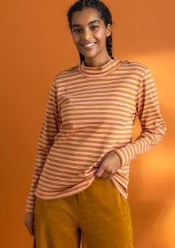 Randig halvpolo i ekologisk bomull-Gudrun Sjödén Online