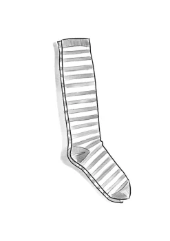 Randig knästrumpa i ekologisk bomull-Gudrun Sjödén Online