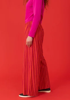 Randig trikåbyxa i ekologisk bomull/modal-Gudrun Sjödén Hot