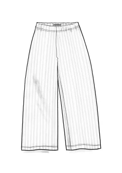 Randig trikåbyxa i ekologisk bomull/modal-Gudrun Sjödén Hot