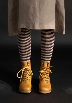 Randiga strumpbyxor i ekologisk bomull-Gudrun Sjödén