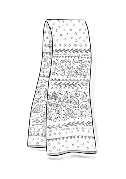 Stickad halsduk "Borealis" i ekologisk och återvunnen bomull/ull-Gudrun Sjödén Outlet