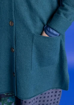 Stickad kavaj i filtad ekologisk ull-Gudrun Sjödén Sale