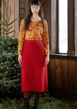 Stickad kjol "Vinternatt" i alpackamix-Gudrun Sjödén Outlet