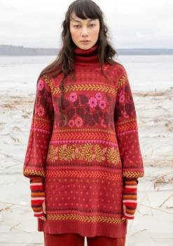 Stickad tunika "Borealis" i ekologisk och återvunnen bomull/ull-Gudrun Sjödén Hot