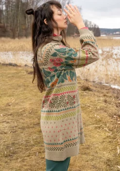 Stickad tunika "Borealis" i ekologisk och återvunnen bomull/ull-Gudrun Sjödén Clearance