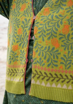 Stickad väst "Aurora" i ekologisk och återvunnen bomull/ull-Gudrun Sjödén New