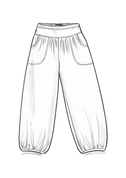 Trikåbyxa i ekologisk bomull/elastan-Gudrun Sjödén Discount