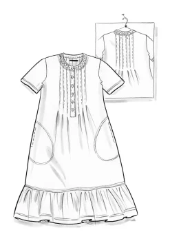 Trikåklänning i ekologisk bomull-Gudrun Sjödén Discount