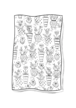 Vaxduk "Flower pots" i ekologisk bomull-Gudrun Sjödén Discount