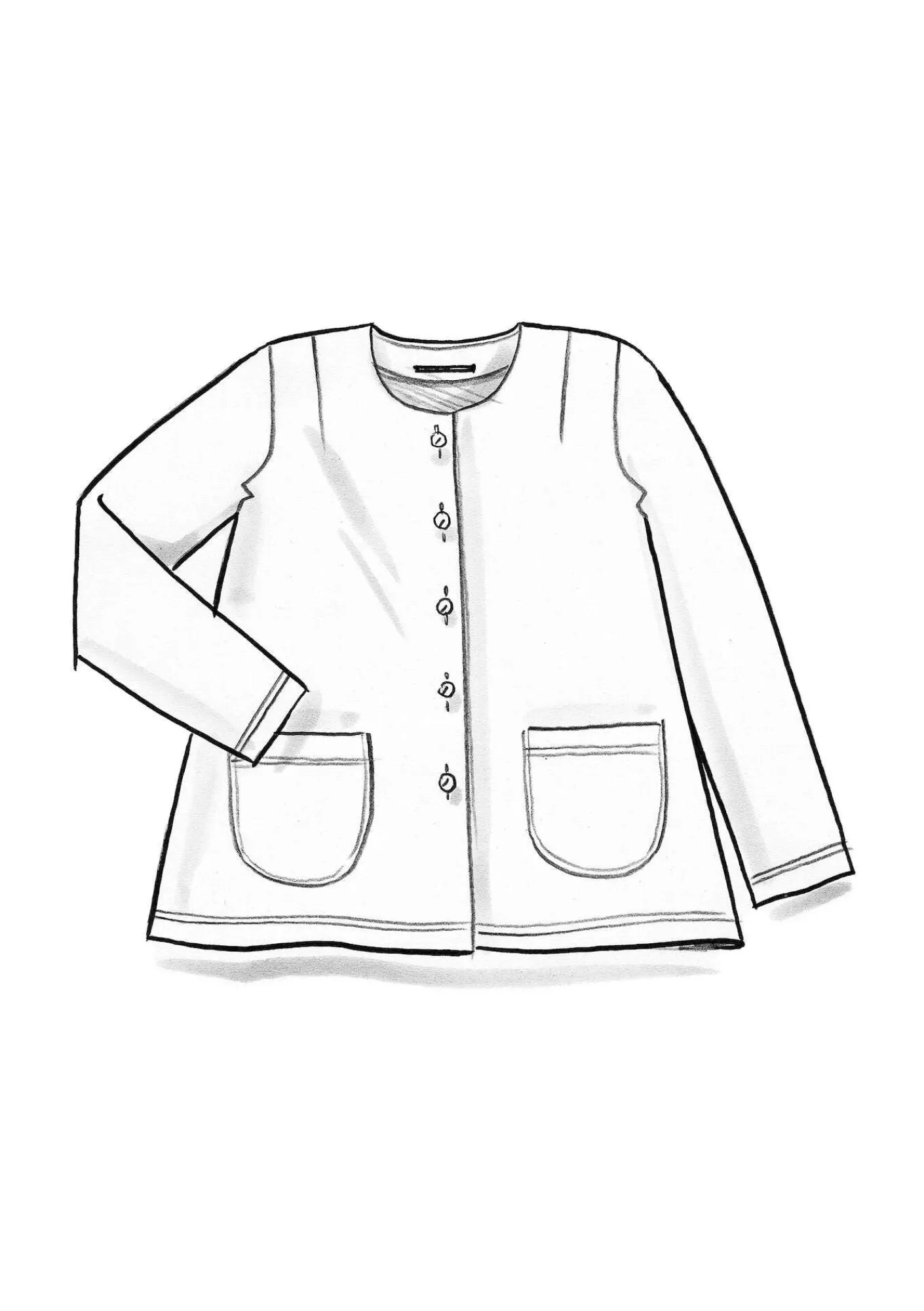 Velourkofta i ekologisk bomull/återvunnen polyester-Gudrun Sjödén Outlet