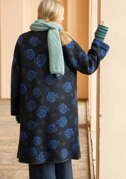 Vändbar stickad kappa "Aria" i filtad ull-Gudrun Sjödén