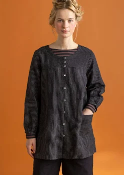 Vävd artistblus ”Asta” i lin-Gudrun Sjödén