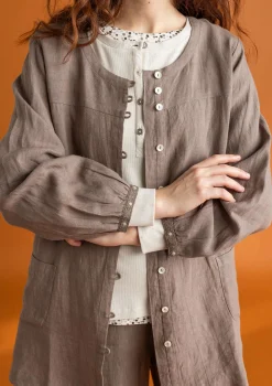 Vävd artistblus ”Asta” i lin-Gudrun Sjödén New