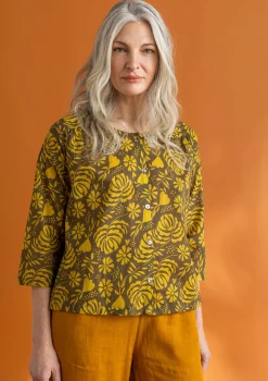Vävd blus ”Hedda” i ekologisk bomull-Gudrun Sjödén Best