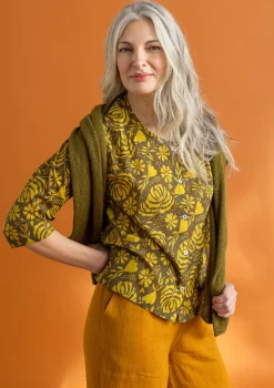 Vävd blus ”Hedda” i ekologisk bomull-Gudrun Sjödén Best