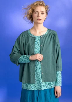 Vävd blus ”Hedda” i ekologisk bomull-Gudrun Sjödén Outlet