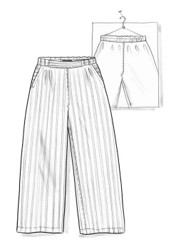 Vävd byxa ”Asta” i lin-Gudrun Sjödén Hot