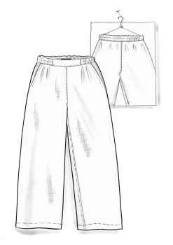 Vävd byxa ”Asta” i lin-Gudrun Sjödén Outlet