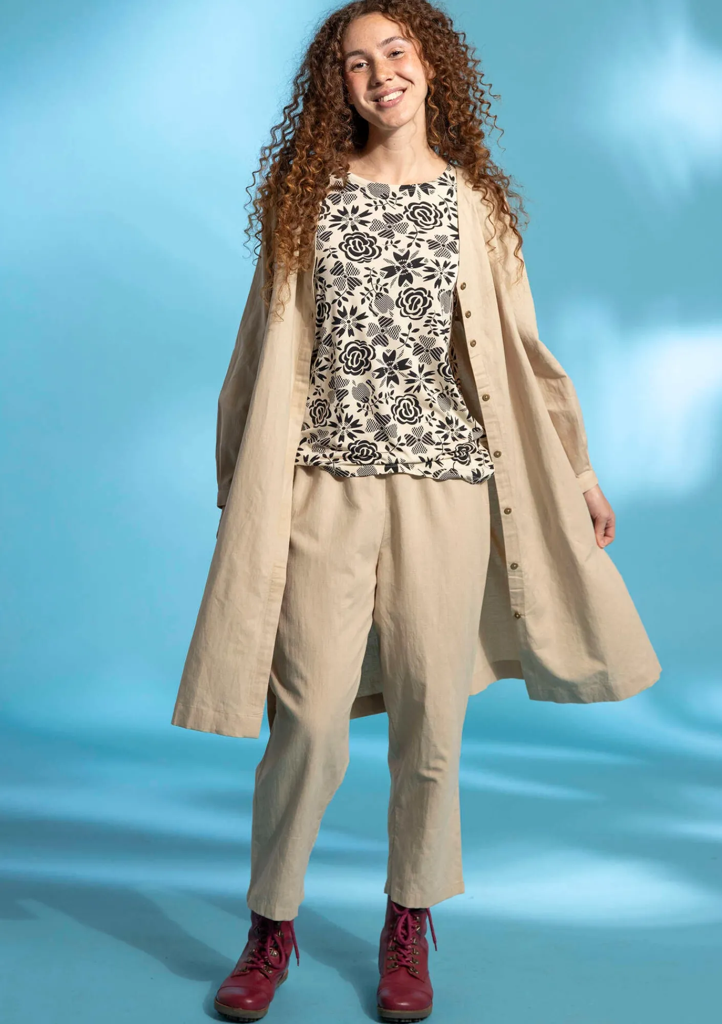 Vävd byxa i ekologisk bomull/lin-Gudrun Sjödén Outlet