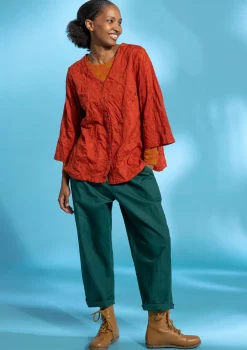 Vävd byxa i ekologisk bomull/lin-Gudrun Sjödén Online