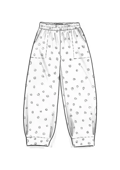 Vävd byxa i ekologisk bomullsdobby1-Gudrun Sjödén Sale