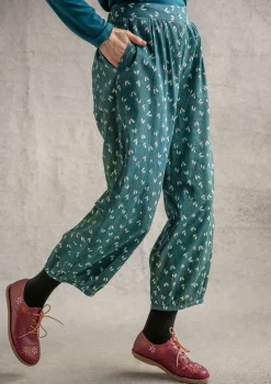 Vävd byxa "Mud" i ekologisk bomull-Gudrun Sjödén New