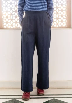 Vävd byxa "Stina" i ekologisk bomull-Gudrun Sjödén Hot