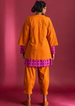 Vävd kimono i ekologisk bomullsdobby-Gudrun Sjödén Outlet