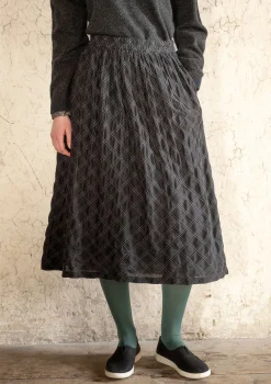 Vävd kjol "Helga" i ekologisk bomull-Gudrun Sjödén New