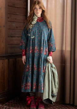 Vävd klänning "Asta" i ekologisk bomull-Gudrun Sjödén Sale