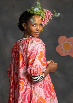 Vävd klänning "Great Rose" i ekologisk bomull/siden-Gudrun Sjödén Sale