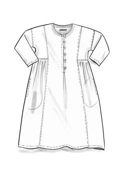 Vävd klänning ”Hedda” i ekologisk bomull-Gudrun Sjödén Best