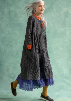 Vävd klänning "Helga" i ekologisk bomull-Gudrun Sjödén Outlet