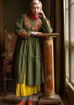 Vävd klänning "Åland" i ekologisk bomull-Gudrun Sjödén Online