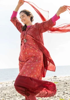 Vävd klänning "Neela" i ekologisk bomull-Gudrun Sjödén Hot