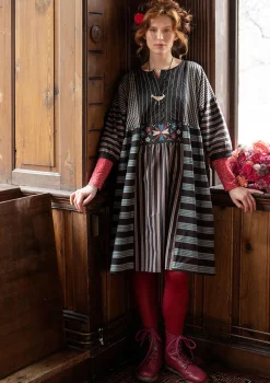 Vävd klänning "Sofia" i ekologisk bomull-Gudrun Sjödén Sale