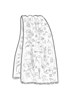 Vävd sjal "Fyrverkeri" i ull-Gudrun Sjödén Best