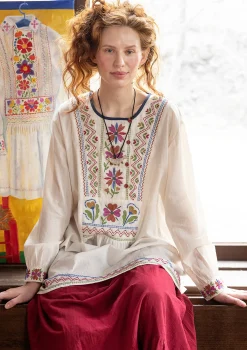 Vävd tunika "Wanja" i ekologisk bomull-Gudrun Sjödén Clearance