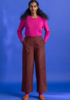 Vävd twillbyxa i ekologisk bomull-Gudrun Sjödén Discount