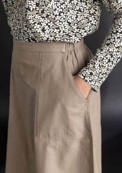 Vävd twillkjol i ekologisk bomull-Gudrun Sjödén Hot